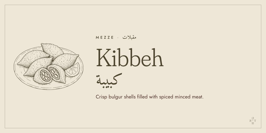 Kibbeh buffet tag