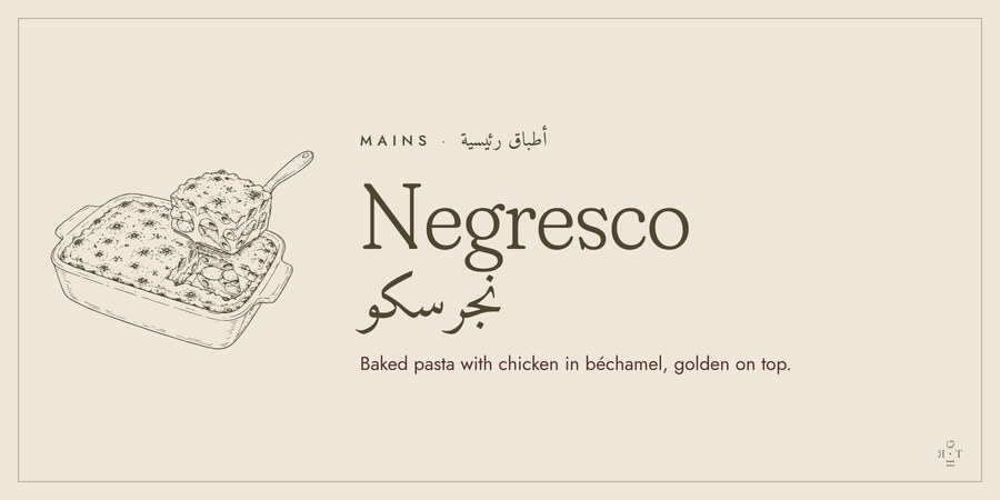 Negresco buffet tag