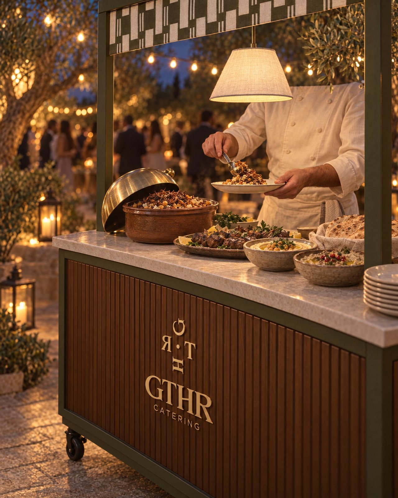 The live-station cart at evening service