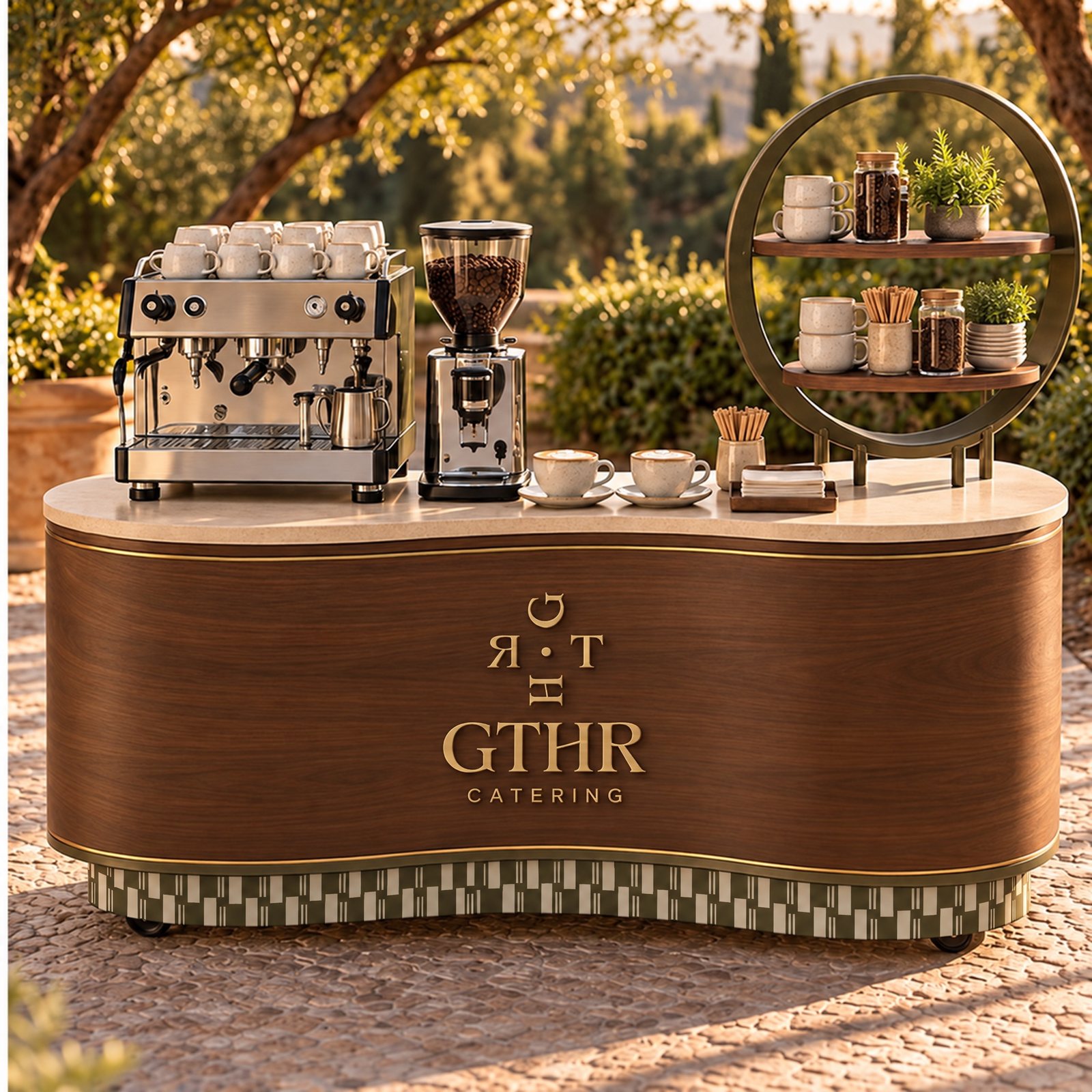 The wave bar set up as a coffee bar
